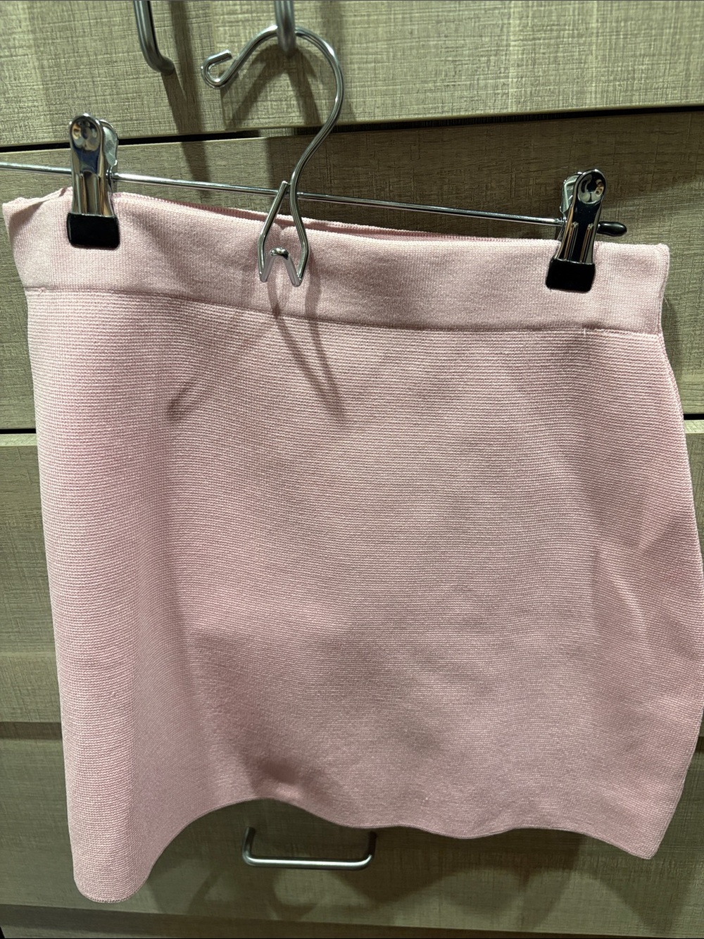 Zara Pale Pink Knit Mini Skirt